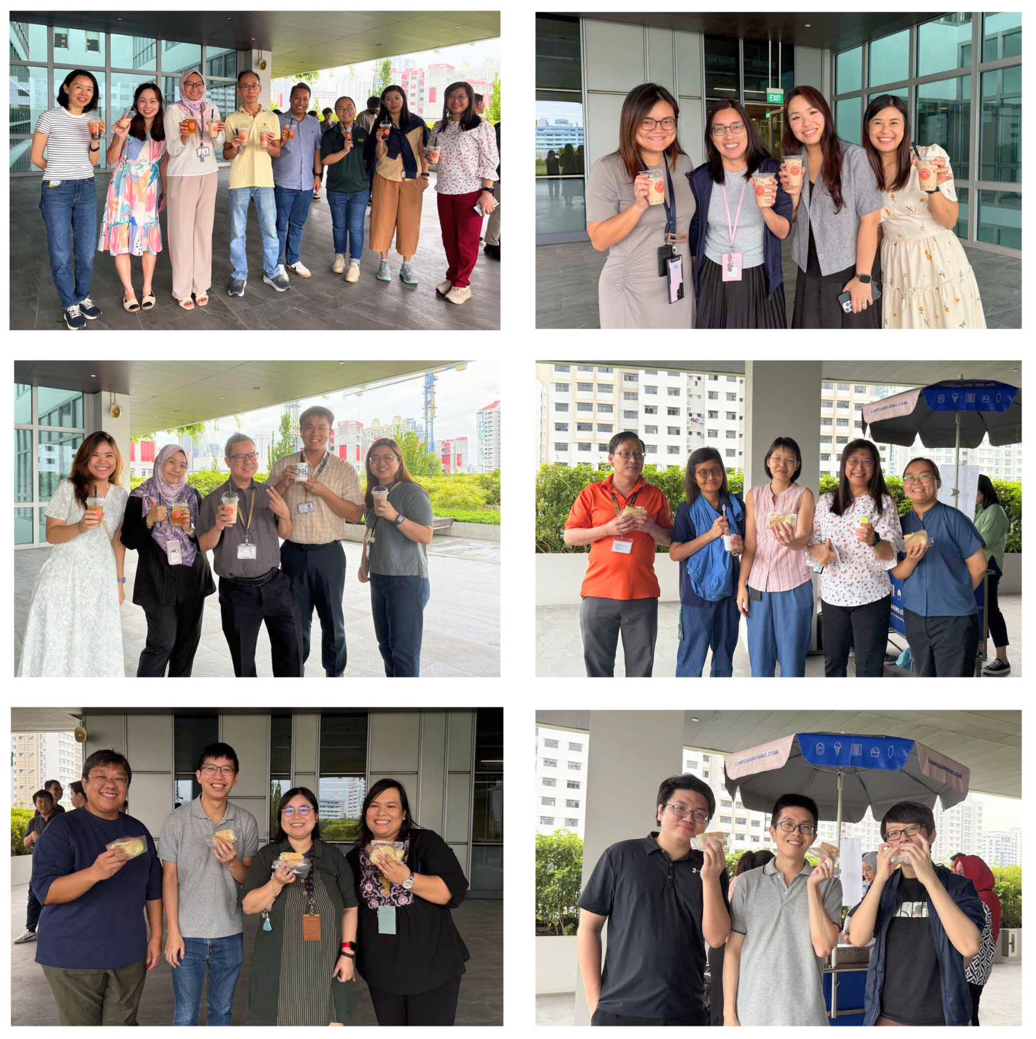 SEAB staff enjoying their well-deserved treats and connecting with colleagues from across different divisions